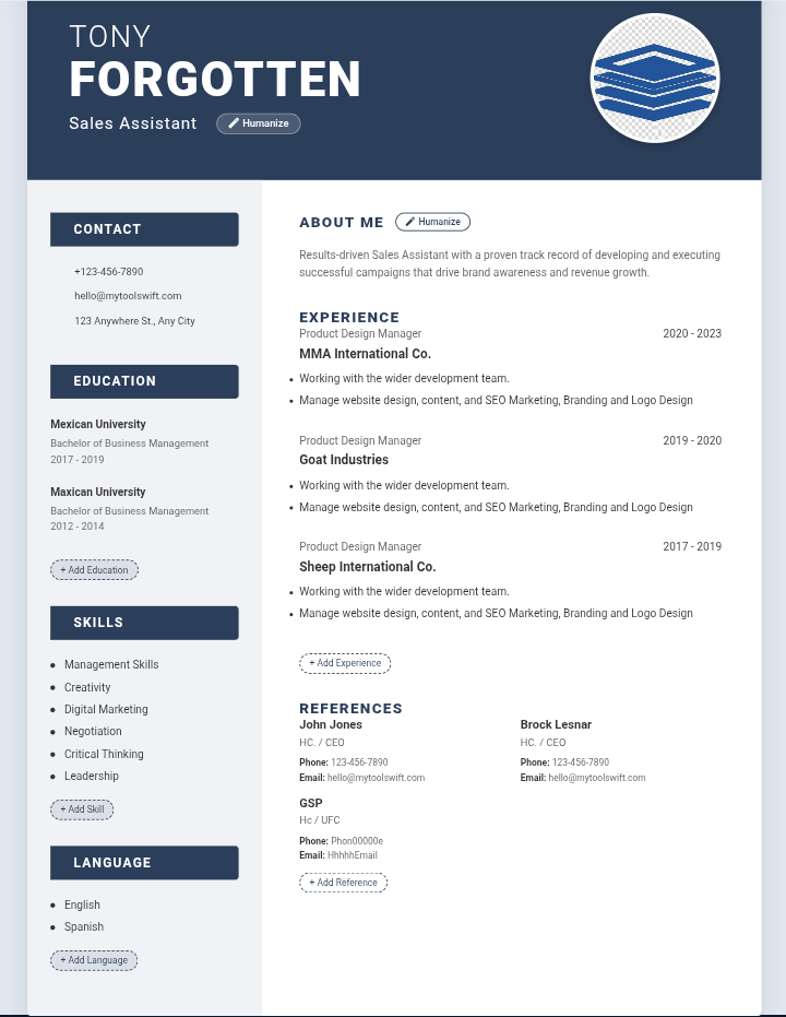 NavyAsh CV